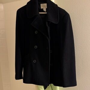 Women's Black Peacoat